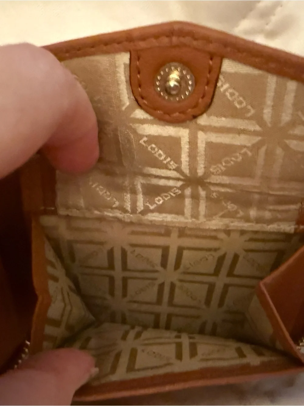Lodis zip around Tan Leather mini Wallet great wallet